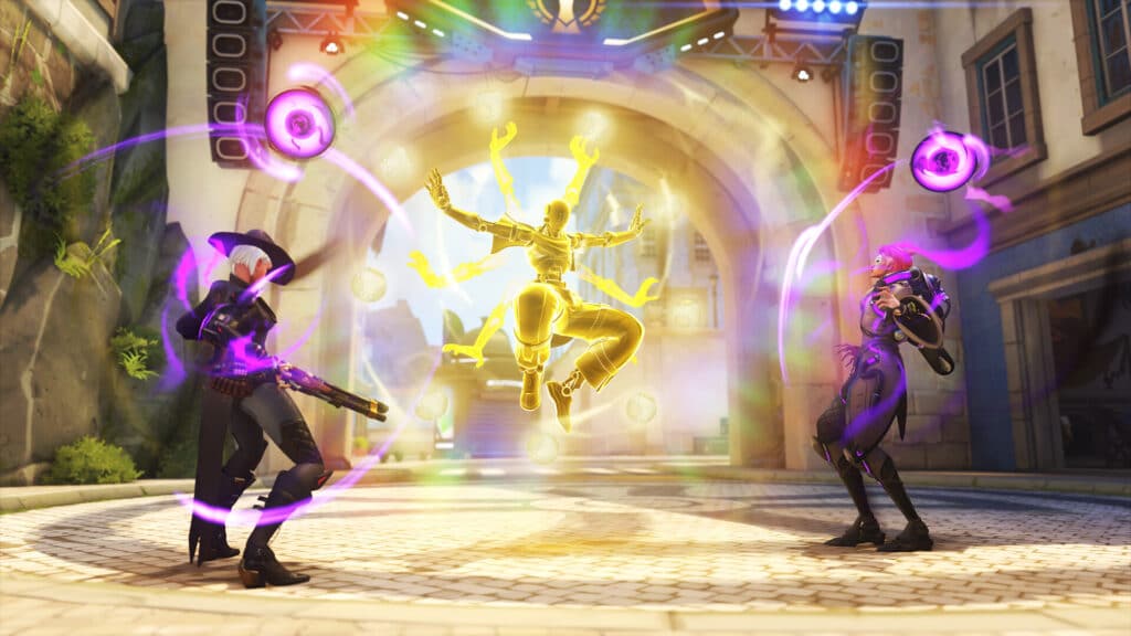 OWCS Mid-Season 2025: Zenyatta, Ashe, and Moira in game