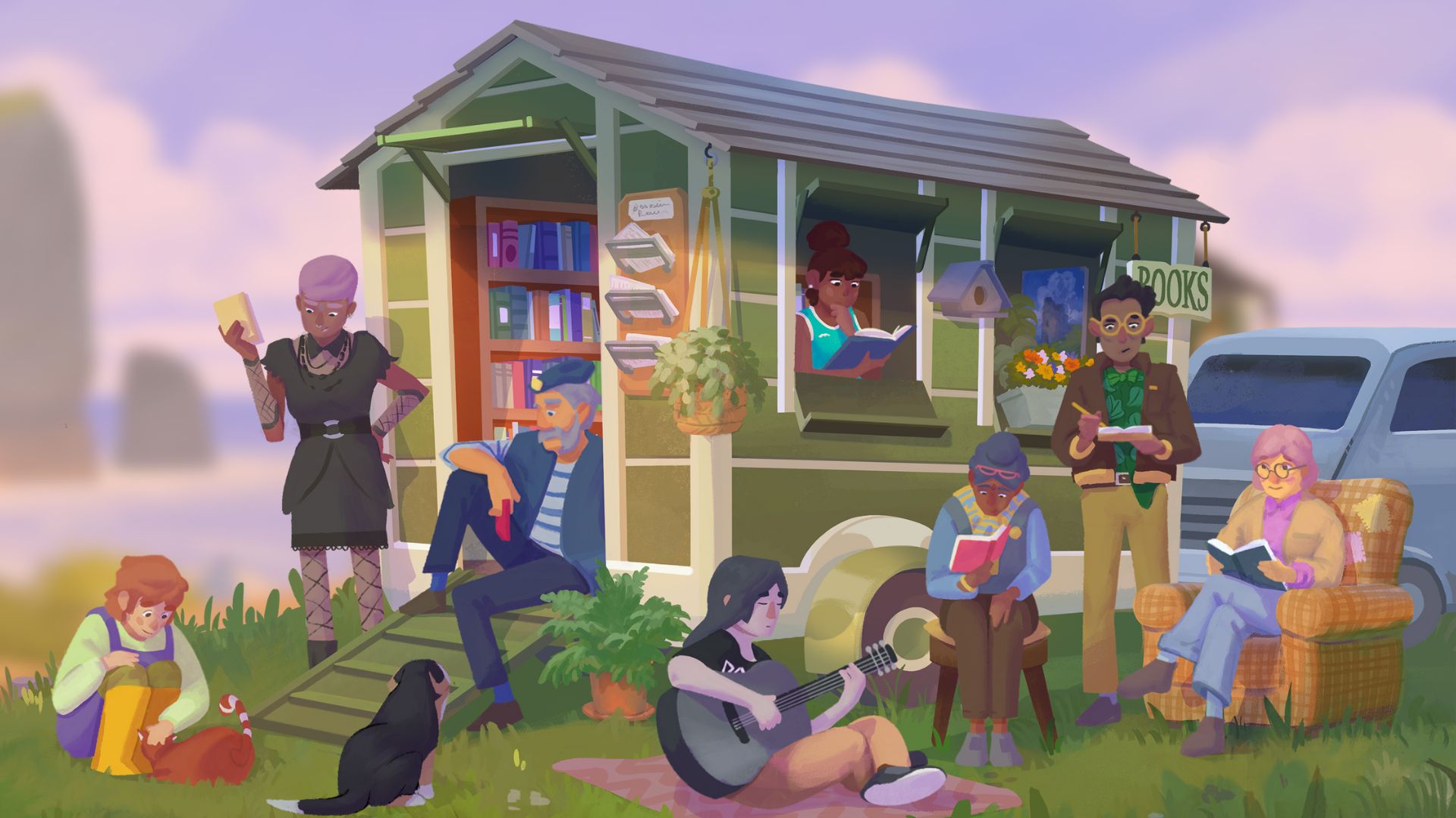 This tiny indie game lets me live my dream of selling books by the sea
