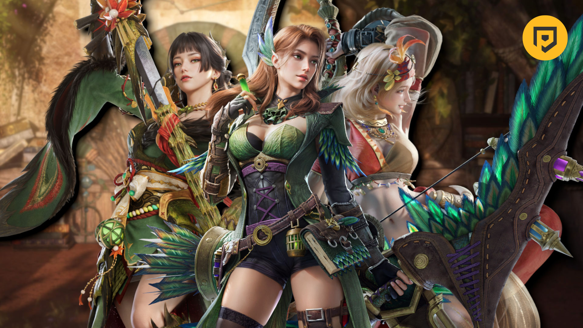 All confirmed Monster Hunter Outlanders characters and buddies