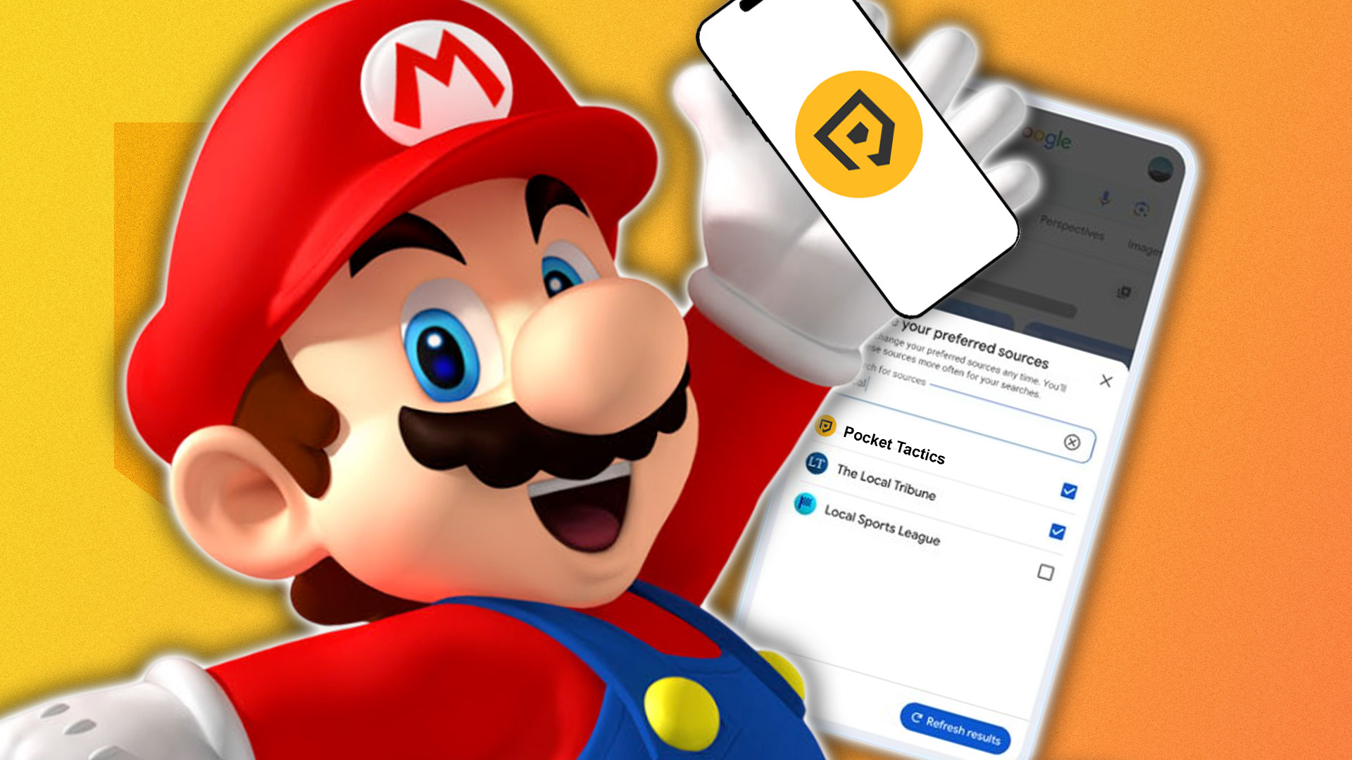 With a small tap, Pocket Tactics can be your Google Preferred gaming source