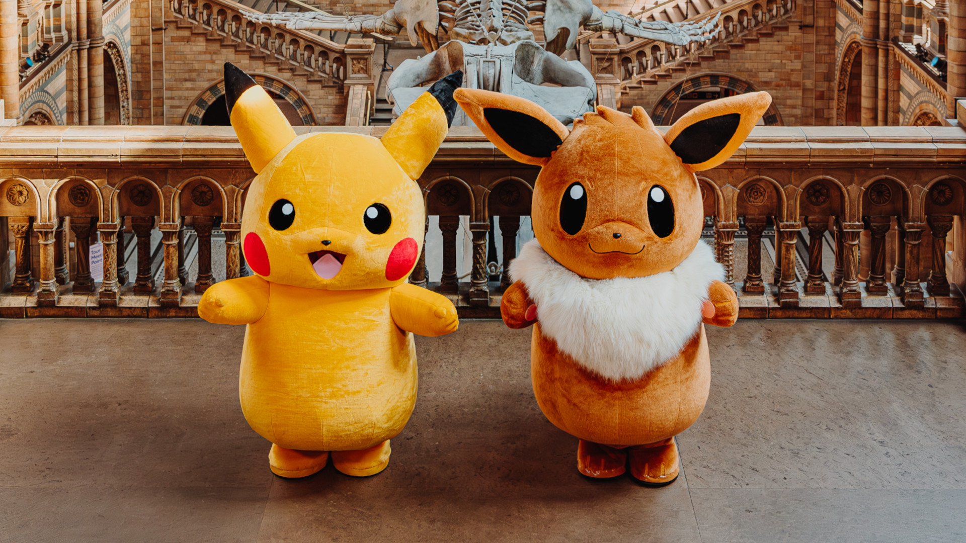 Pikachu and Eevee deliver exclusive Pokémon merch to the Natural History Museum