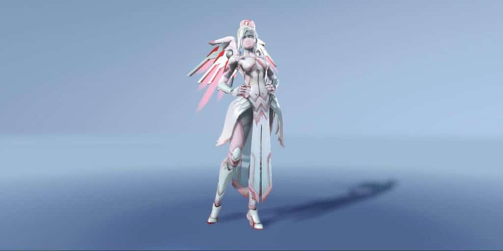 Mercy in a Zombie Doctor skin poses confidently